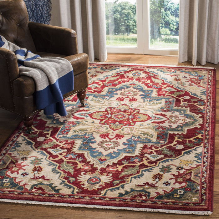 World Menagerie Kurtz Performance Red / Beige Rug & Reviews Wayfair